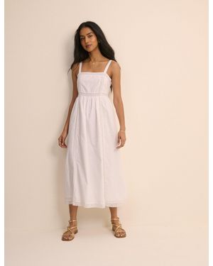 Nobody's Child Panelled Lace Trim Sawyer Midi Dress - Natural