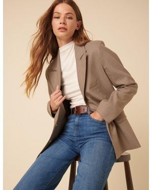 Nobody's Child Heritage Check Blazer - Blue