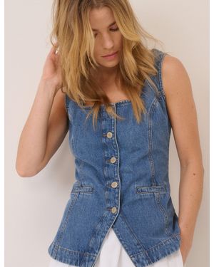 Nobody's Child Denim Waistcoat - Blue