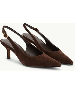Nobody's Child Suede Sling Heel - Brown