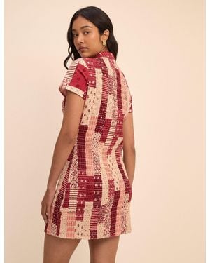 Nobody's Child And Cream Patchwork Mel Mini Dress - Natural