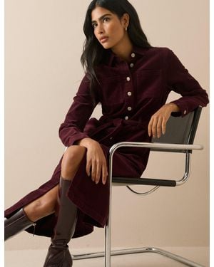Nobody's Child Cord Finchley Shirt Dress - Brown