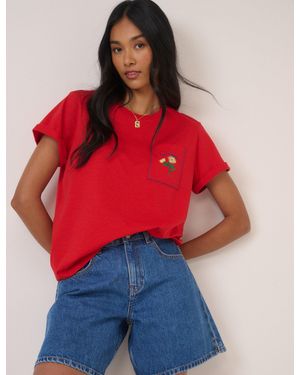 Nobody's Child Embroidered Pocket T-Shirt