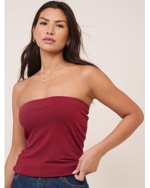 Nobody's Child Burgundy Bandeau Top - Red