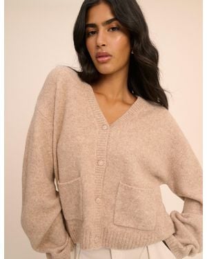 Nobody's Child V-Neck Pocket Cardigan - Natural