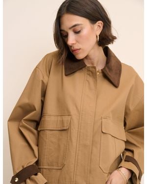 Nobody's Child Camel Cropped Freddie Barn Coat - Brown