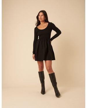 Nobody's Child Scoop Neck Mini Dress - Natural