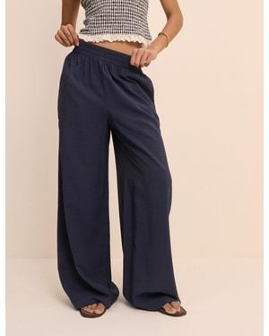 Nobody's Child Relaxed Wide Leg Trouser - Blue