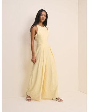 Nobody's Child Butter Wide Leg Reign Jumpsuit - Natural