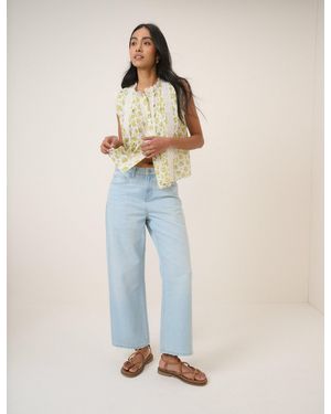 Nobody's Child Bleach Wash Leyton Distressed Boyfriend Jean - Blue