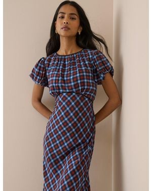 Nobody's Child And Gingham Sicily Midi Dress - Blue