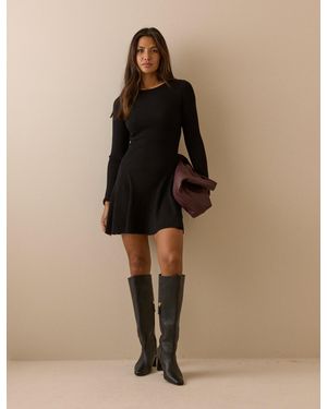 Nobody's Child Ribbed Knitted Mini Dress - Natural