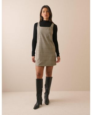Nobody's Child Heritage Check Mini Shift Dress - Natural