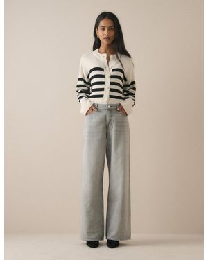 Nobody's Child Wide Leg Stepney Loose Jeans - Natural