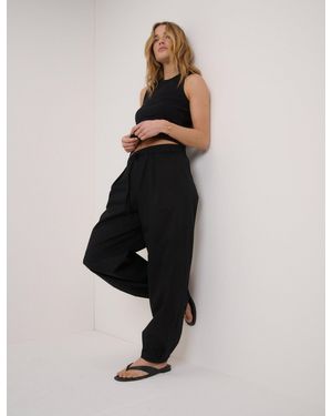 Nobody's Child High Waisted Balloon Leg Trousers - Black