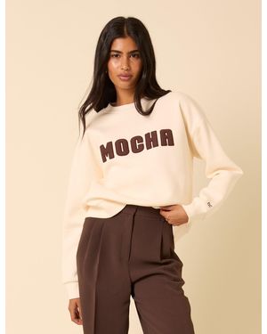 Nobody's Child Mocha Graphic Sweatshirt - Natural