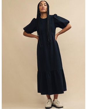 Nobody's Child Smock Kelsie Midi Dress - Blue