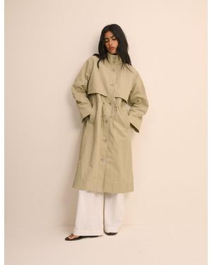 Nobody's Child Sage Longline Funnel Neck Parka Jacket - Natural