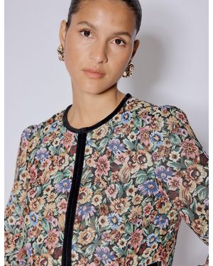 Nobody's Child Floral Tapestry Jacket - Black