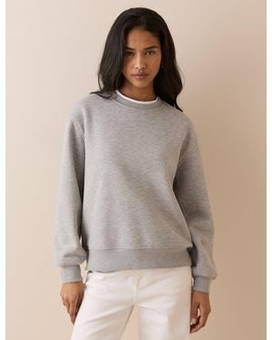 Nobody's Child Marl Ribbed Trim Jumper - Brown