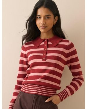 Nobody's Child And Striped Scallop Edge Top - Red