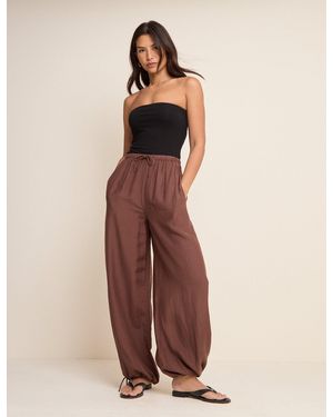 Nobody's Child Balloon Cuffed Trousers - Brown