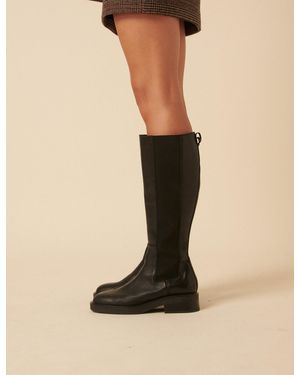 Nobody's Child Leather Knee High Boots - Natural