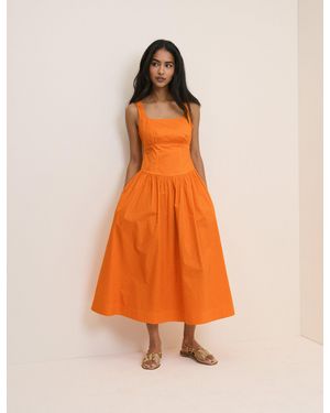 Nobody's Child Panelled Soraya Midi Dress - Orange