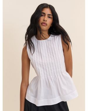 Nobody's Child Pintuck Valley Top - White