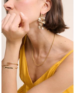 Nobody's Child Plated Floral Earrings - Natural