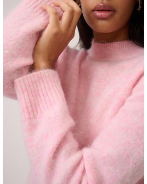 Nobody's Child Funnel Neck Knitted Jumper - Pink
