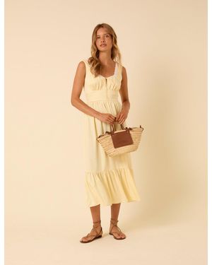Nobody's Child Butter Heather Midi Dress - Natural