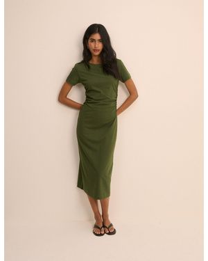Nobody's Child Ruched Jersey Jordan Midi Dress - Green