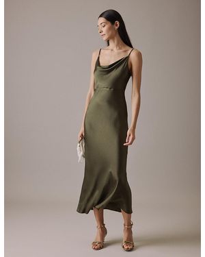 Nobody's Child Cowl Neck Midi Trixie Dress - Brown
