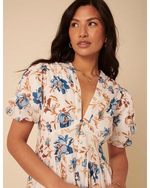 abstract floral bandeau felicity midi dress summer dress midi Abstract Floral Bandeau Felicity Midi Dress