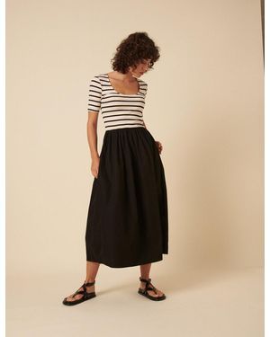 Nobody's Child And Stripe Dakota Midi Dress - Natural