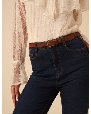 Nobody's Child Suede Skinny Belt - Blue