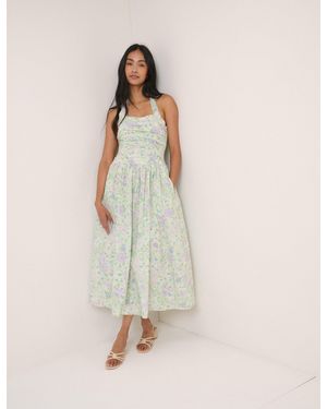 Nobody's Child Floral Halterneck Lilah Midi Dress - Natural