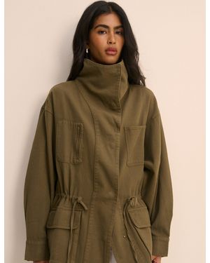 Nobody's Child Funnel Neck Corby Utility Jacket - Green