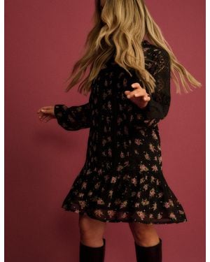 Nobody's Child Floral High Neck Denise Mini Dress - Red