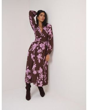 Nobody's Child And Floral Luna Midi Dress - Pink