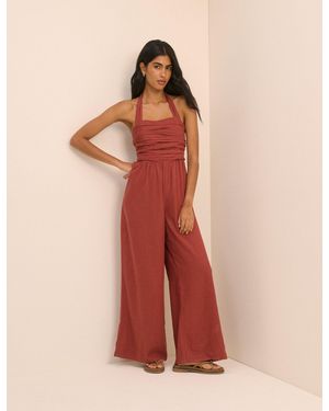 Nobody's Child Halterneck Lilah Wide Leg Jumpsuit - Pink