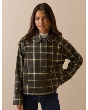 Nobody's Child Tartan Oyanti Swing Jacket - Brown
