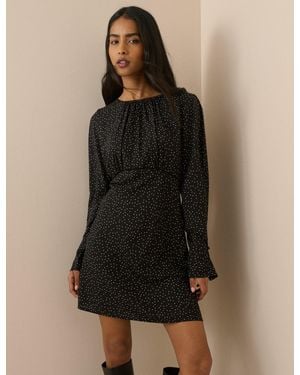 Nobody's Child Polka Dot Sicily Mini Dress - Black