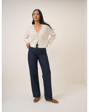 Nobody's Child Dark High Rise Kingston Straight Leg Jeans - Blue