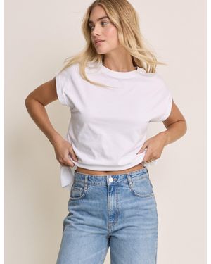 Nobody's Child Cap Sleeve T-Shirt - White