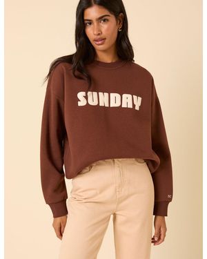 Nobody's Child Sunday Graphic Sweatshirt - Brown