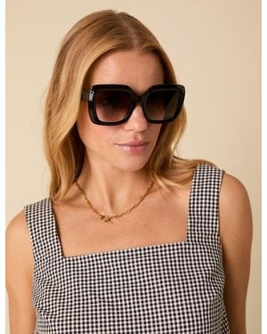Nobody's Child Square Maia Sunglasses - Black