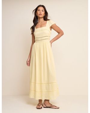 Nobody's Child Butter Square Neck Jessy Maxi Dress - Natural