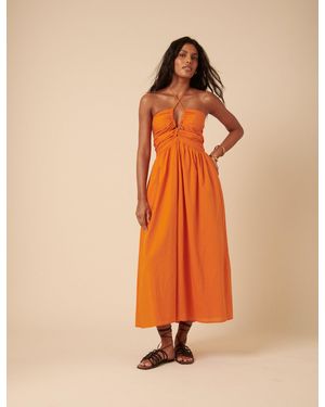 Nobody's Child Poppy Delevingne Paula Midi Dress - Orange